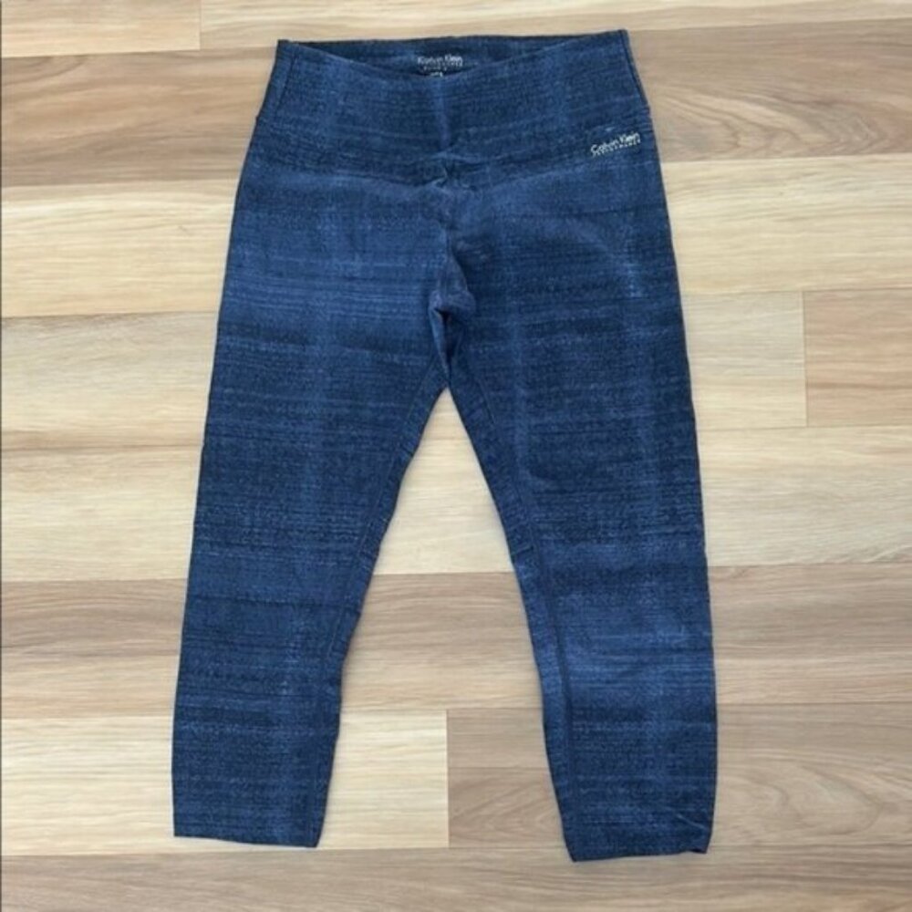 Calvin Klein Blue Leggings Ankle-Length Slim Fit